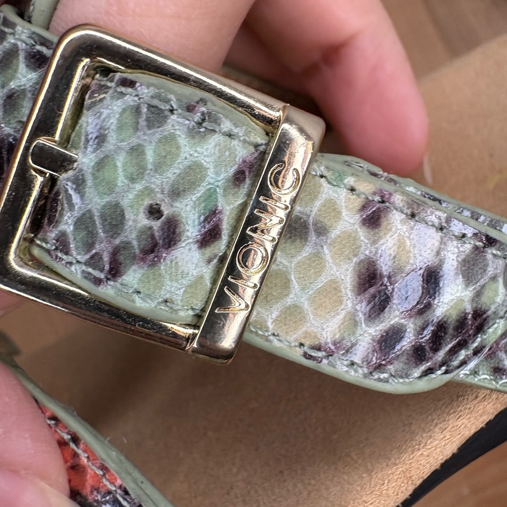 Wedge Slide Sandals in Snake Print - Women - Picture 7 of 12